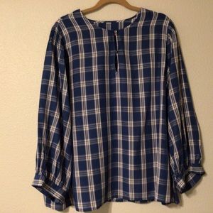 Blue and White Blouse. Size XXL.